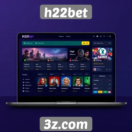 Interface e usabilidade do site h22bet